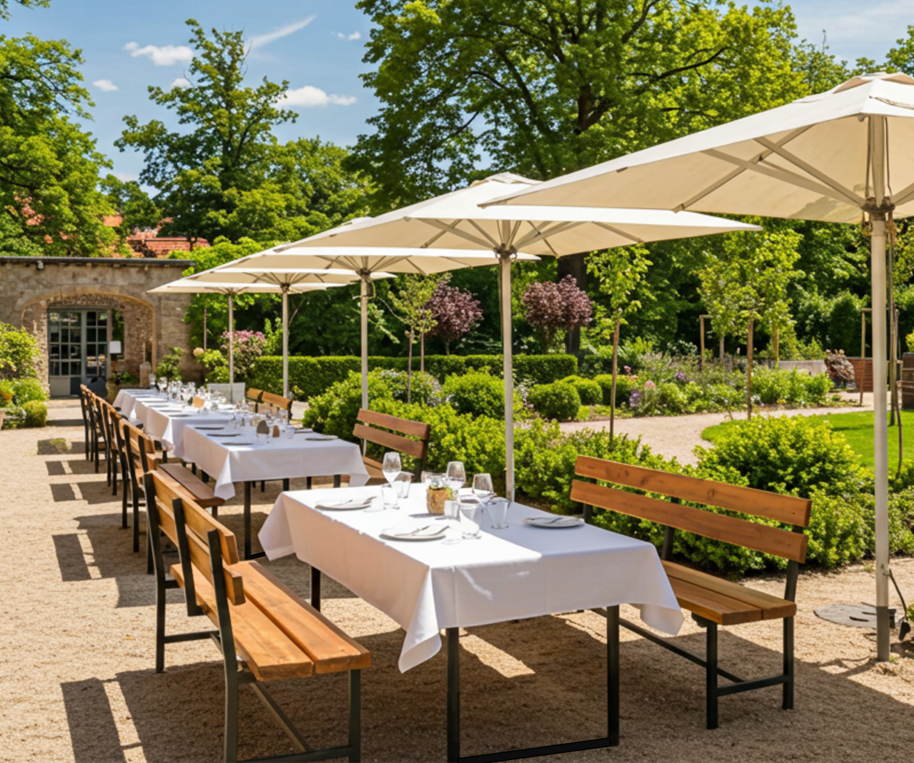 Tablecloths for marquee sets