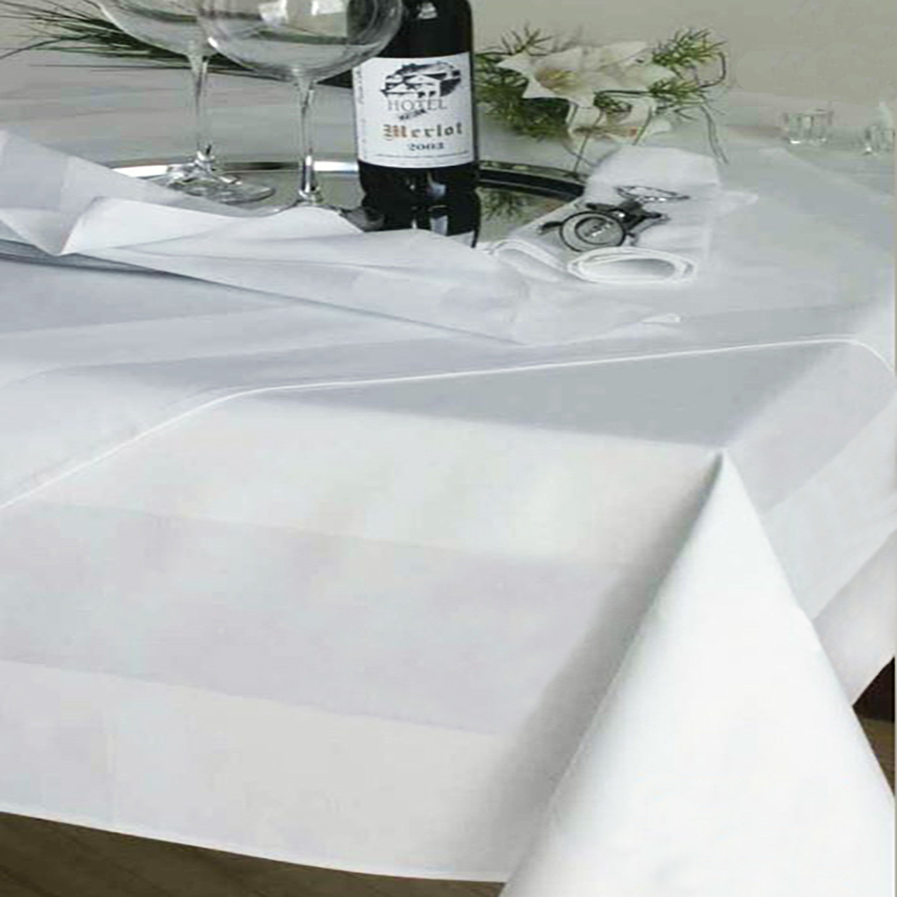 Restaurant tablecloths wholesale with satin band Restaurant tablecloths wholesale with satin band