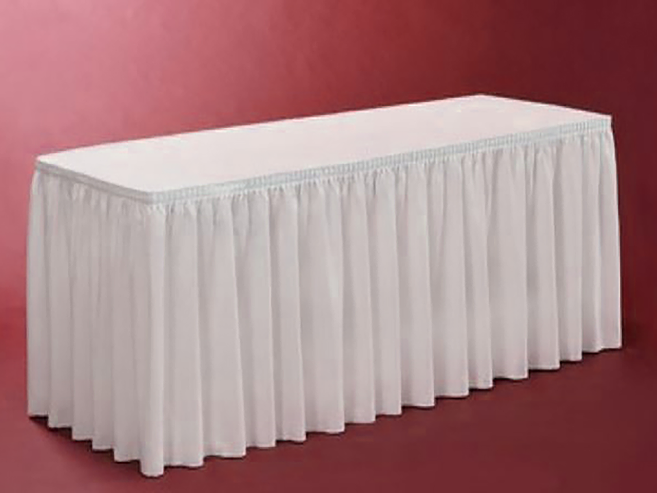 Skirting for buffet table, white, length 410cm