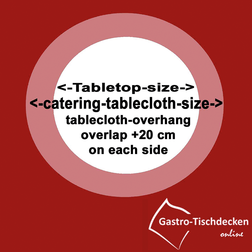 determine the dimensions of the restaurant tablecloths